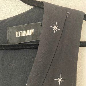 REFORMATION Star-Print Sleeveless Midi Dress